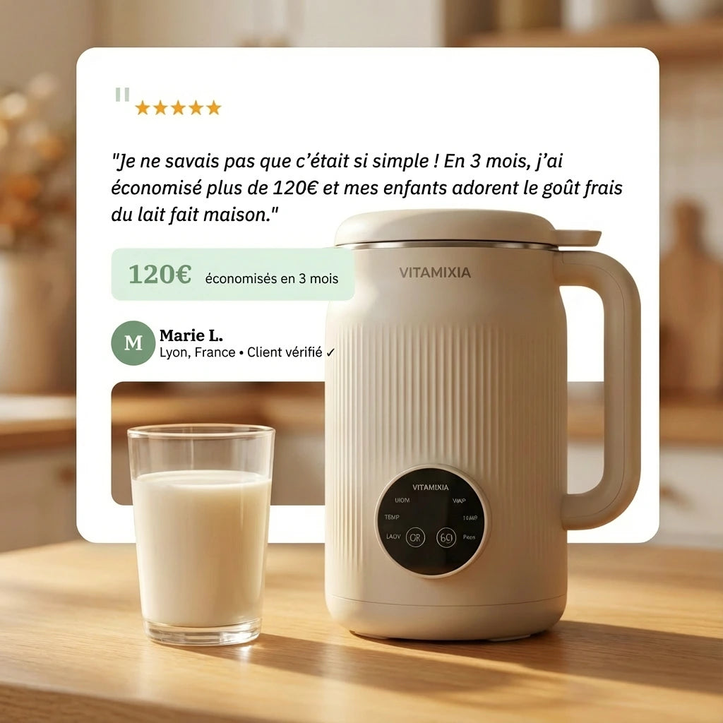 VitaMixia : Multifonctions 8-en-1 , Préparer Du Lait Végétal , Des Jus & Bien Plus