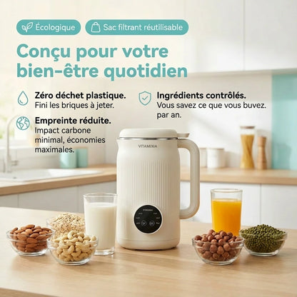 VitaMixia : Multifonctions 8-en-1 , Préparer Du Lait Végétal , Des Jus & Bien Plus