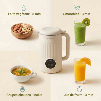 VitaMixia -- 8-in-1 Multifunction, Make Plant-Based Milk, Juices & Much More