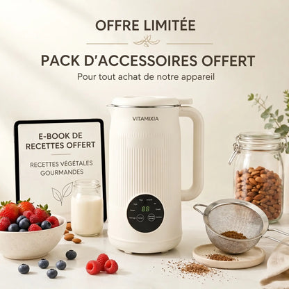 VitaMixia - Multifonction 8-en-1 Pour Préparer Du Lait Végétal , Des Jus & Bien Plus