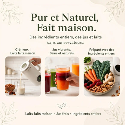 VitaMixia - Multifonction 8-en-1 Pour Préparer Du Lait Végétal , Des Jus & Bien Plus