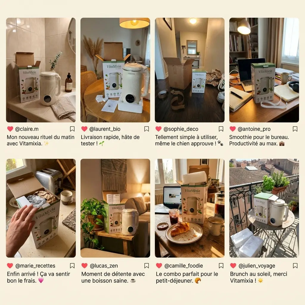 VitaMixia - Multifonction 8-en-1 Pour Préparer Du Lait Végétal , Des Jus & Bien Plus